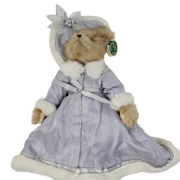 The Bearington Collection Model 1102 Cecilia Jointed 14” Teddy Bear Holiday - Picture 1 of 11